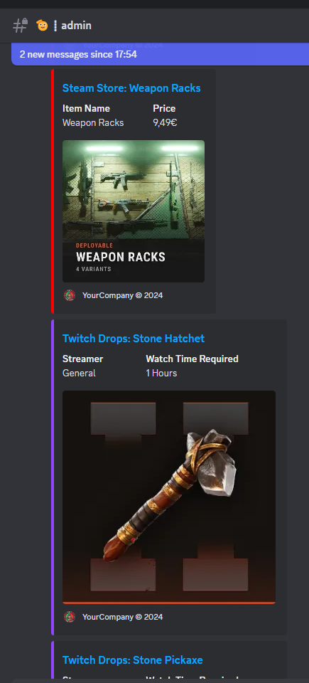 Rust Rust Store & Twitch Drops Updates Discord Bot 1.0.1 All Products