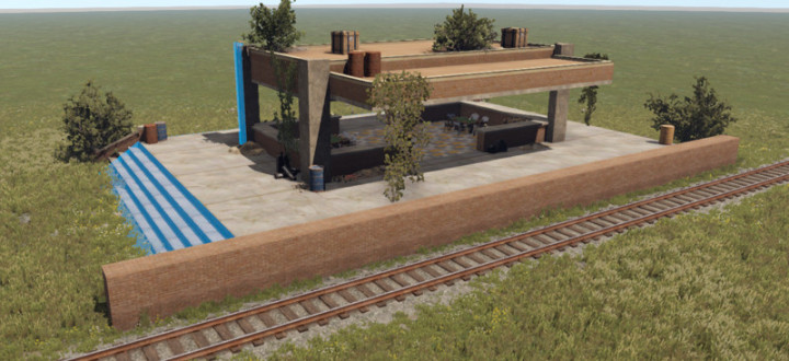 Rust Train Station Monument Prefabs