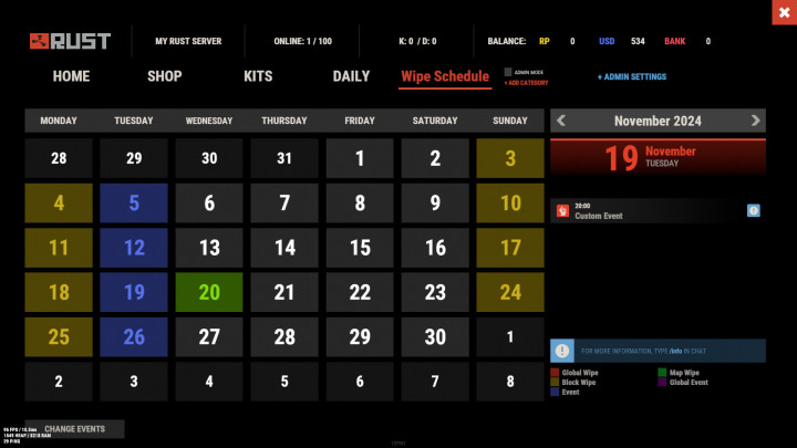 Wipe Schedule 5 Rust Wipe Schedule All Products