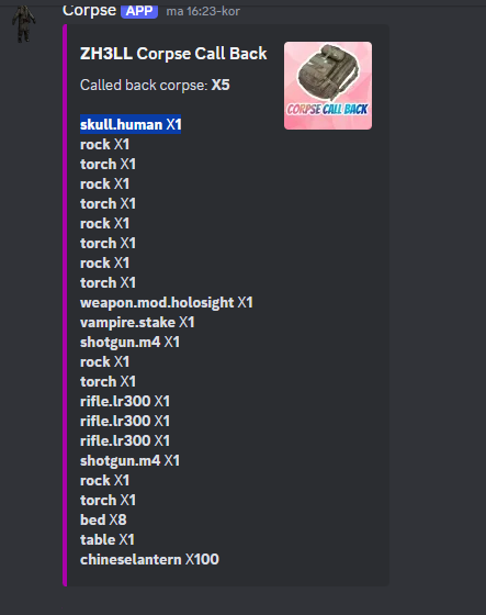 Rust Corpse Call Back All Products
