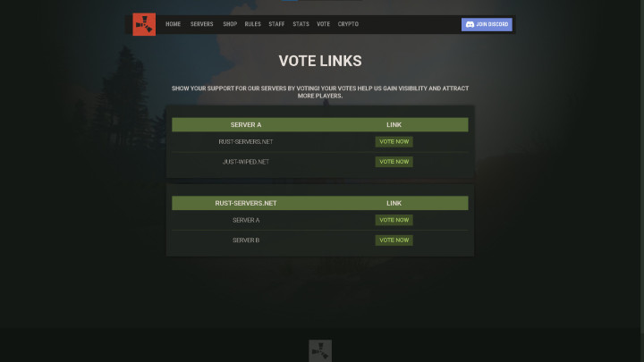 Rust Outpost Template - Vote Links All Products
