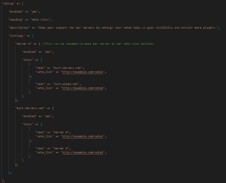 Rust Outpost Template - Vote Links All Products