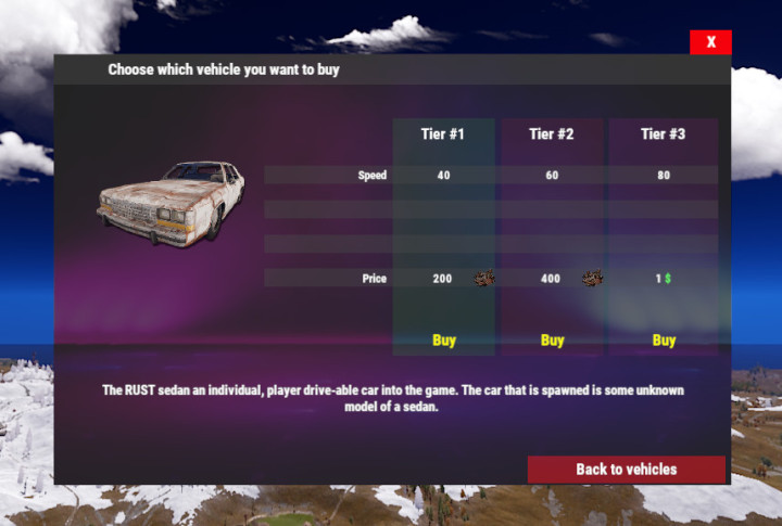 Rust Vehicle Vendor All Products