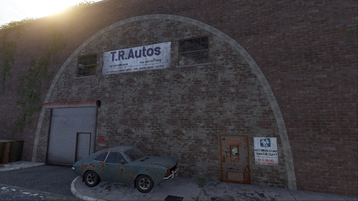 Rust Arched Car Garage Add-On Monument All Products