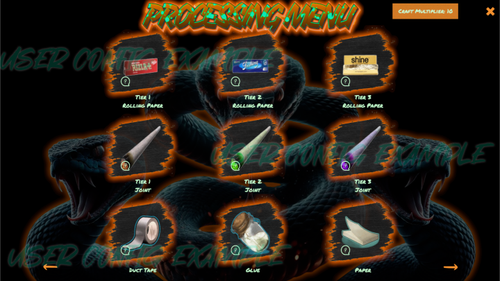 Rust Viper Crafting All Products