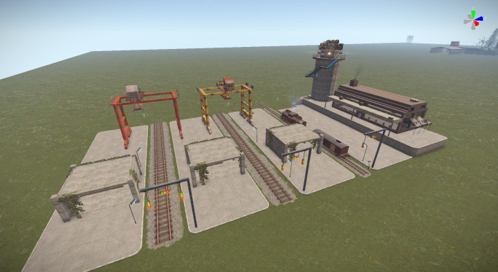 Rust Train Station (With Usable Tracks) All Products