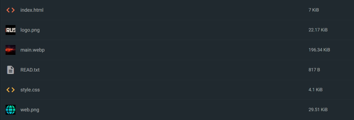 Rust Rust Server Homepage Template – Simple & Minimalist All Products