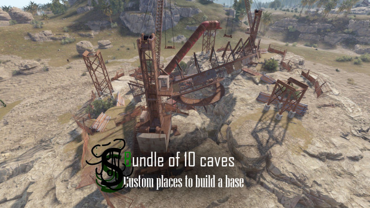 Rust DIY MAP BUNDLE 2 | Landscapes + 25 custom monuments + 27 custom places to build a base + Finished MAP All Products