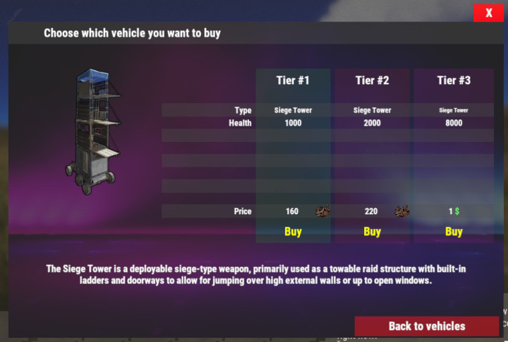 Rust Vehicle Vendor All Products