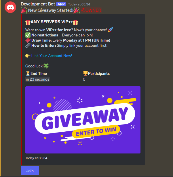 Rust Fully Automated Tebex Giveaway Bot 1.0.1 All Products