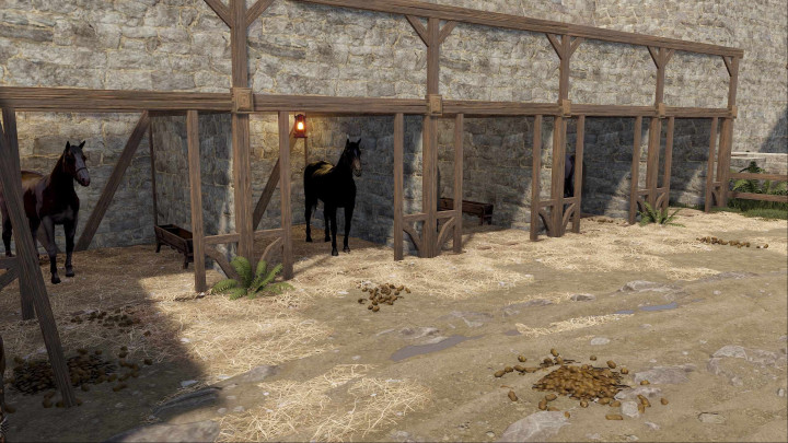 Rust Medieval Castle Outpost, Stables & Bandit Prefabs