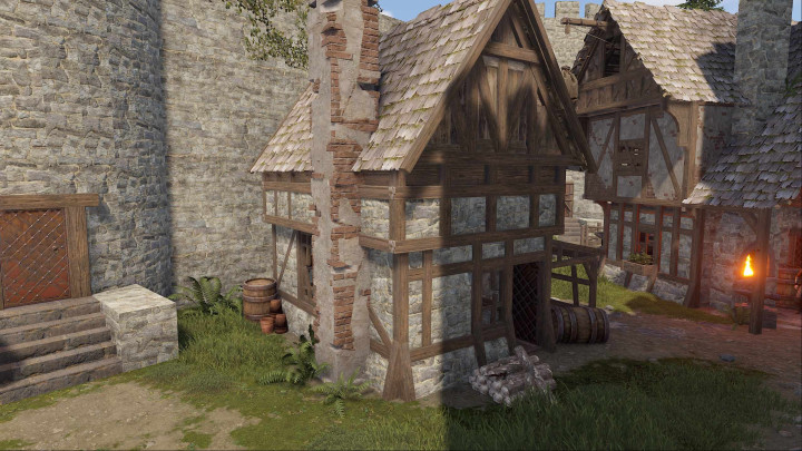 Rust Medieval Castle Outpost, Stables & Bandit Prefabs