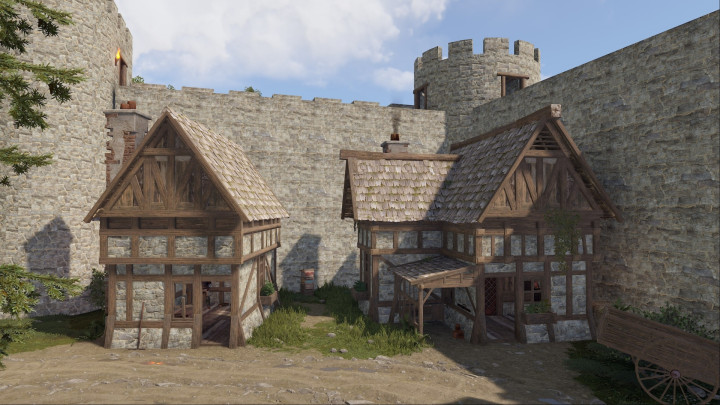 Rust Medieval Castle Outpost, Stables & Bandit Prefabs