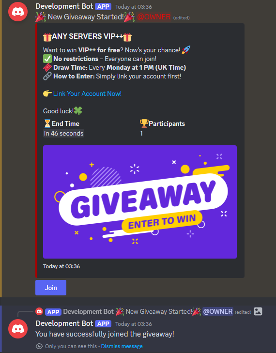 Rust Fully Automated Tebex Giveaway Bot 1.0.1 All Products
