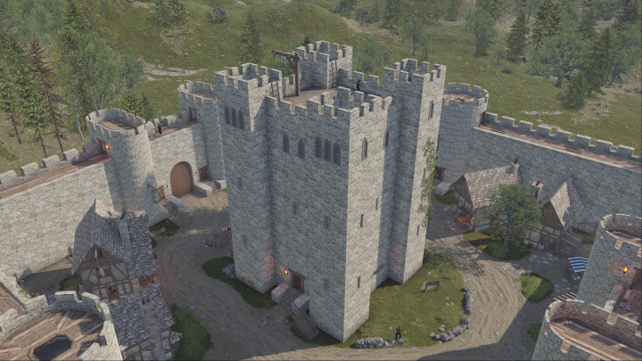 Rust Medieval Castle Outpost, Stables & Bandit Prefabs