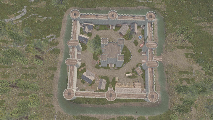 Rust Medieval Castle Outpost, Stables & Bandit Prefabs