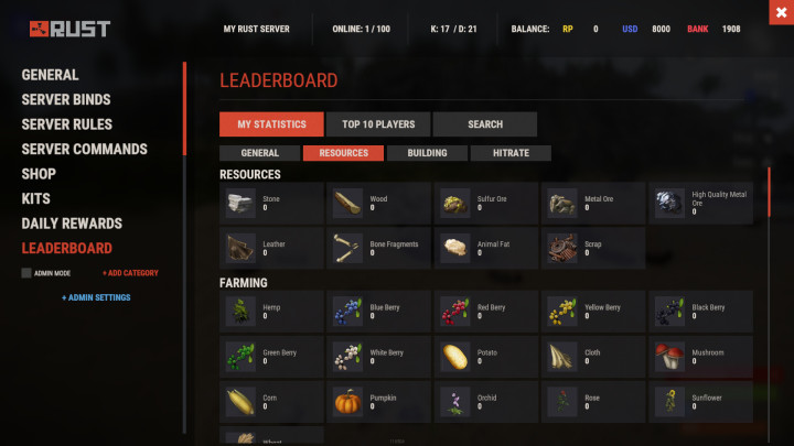 Ultimate Leaderboard 2 Rust Ultimate Leaderboard Prefabs