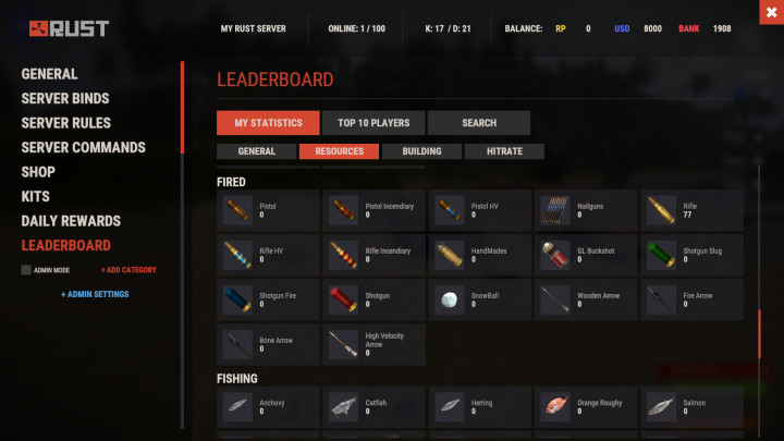 Ultimate Leaderboard 5 Rust Ultimate Leaderboard Prefabs