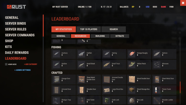 Ultimate Leaderboard 6 Rust Ultimate Leaderboard Prefabs