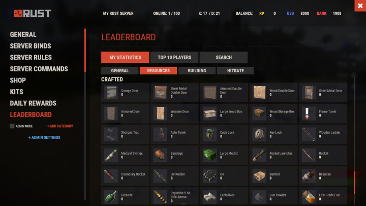 Ultimate Leaderboard 7 Rust Ultimate Leaderboard Prefabs