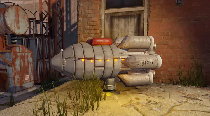 Rust Small Rideable Rocket Prefabs