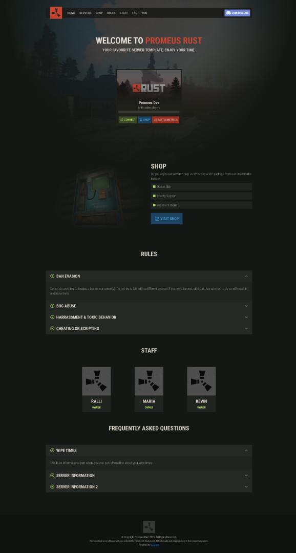 Azuriom Outpost Theme 1 Rust Azuriom Outpost Theme All Products