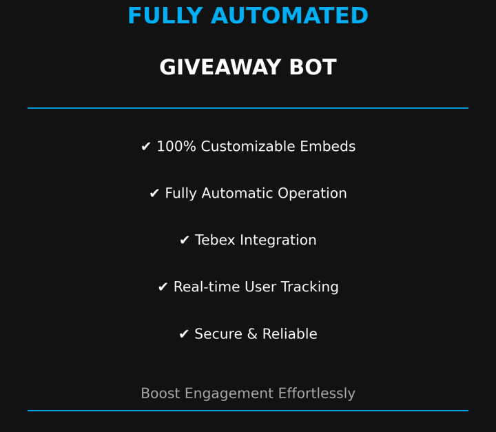 Rust Fully Automated Tebex Giveaway Bot 1.0.1 All Products