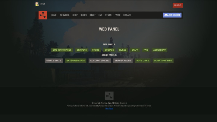 Rust Website Template - Outpost All Products