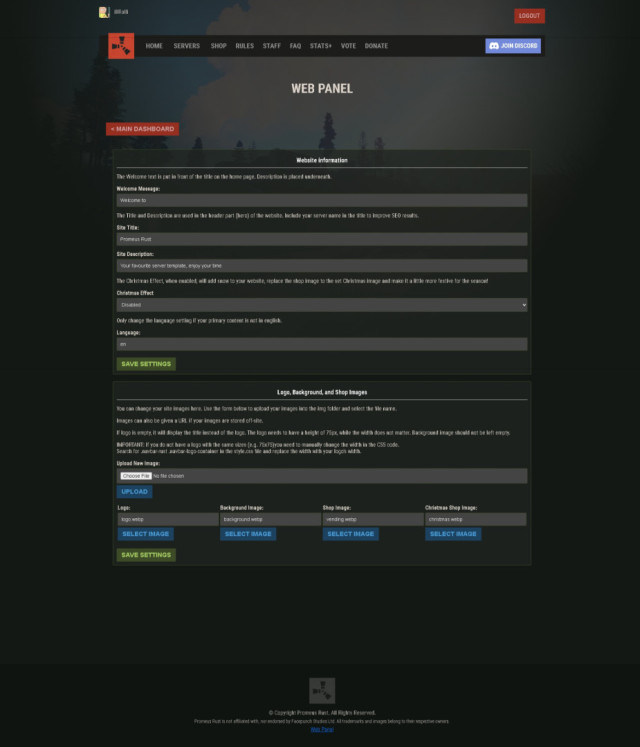 Rust Server Website Template - Outpost - Lone Design