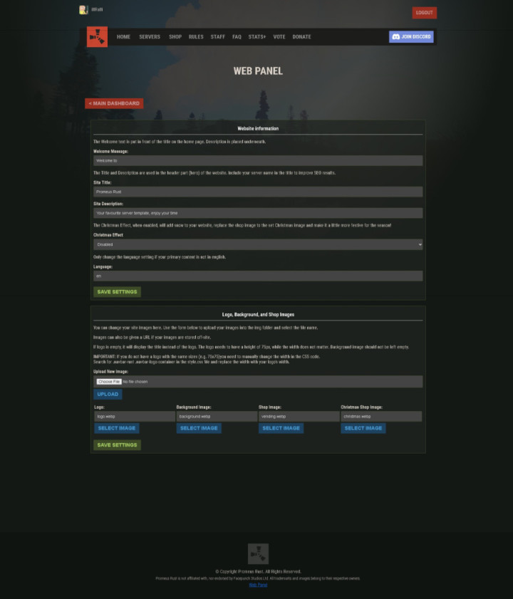Rust Website Template - Outpost All Products