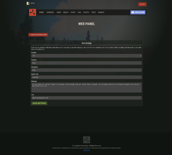 Rust Website Template - Outpost All Products