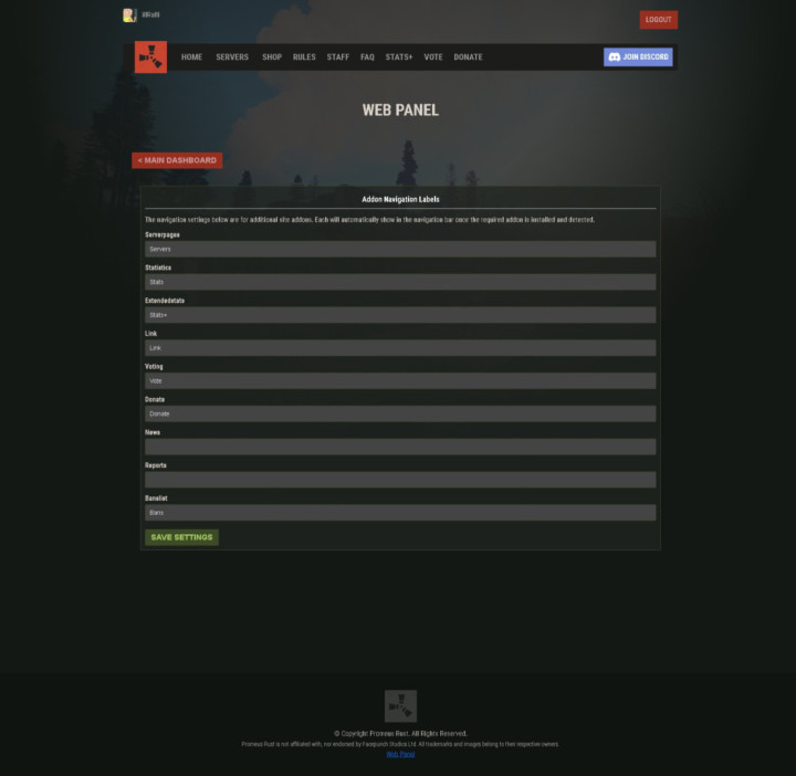 Rust Website Template - Outpost All Products