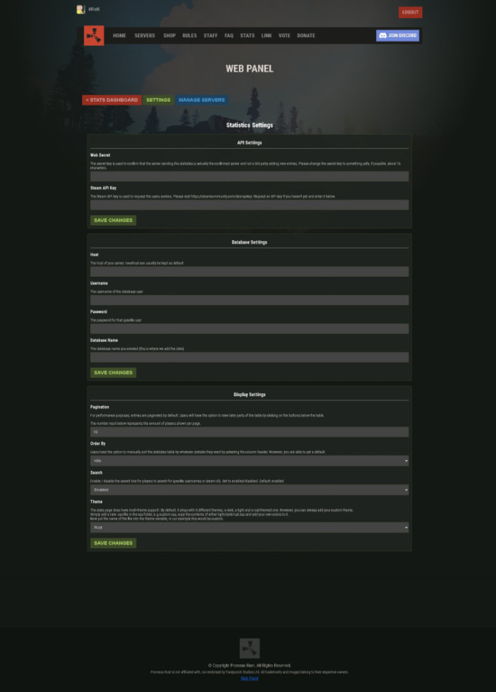 SimpleStats - Web Leaderboard 6 Rust SimpleStats - Web Leaderboard All Products