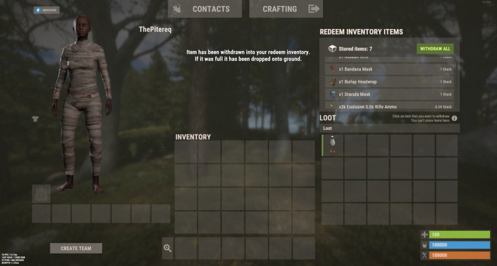 Rust Redeem Storage API All Products
