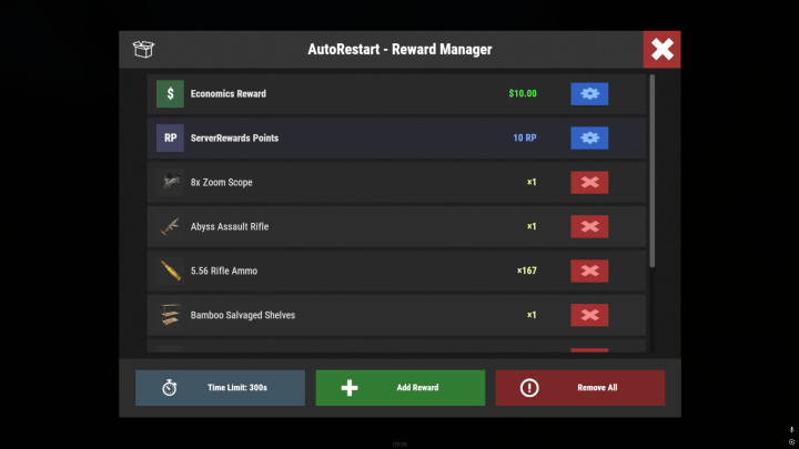 Rust AutoRestart UI All Products