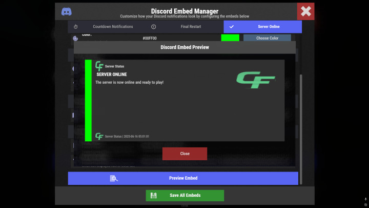 Rust AutoRestart UI All Products