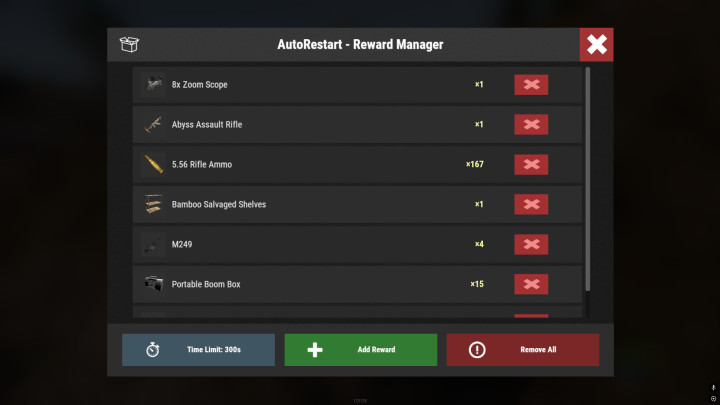 Rust AutoRestart UI All Products