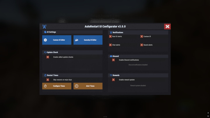 Rust AutoRestart UI All Products