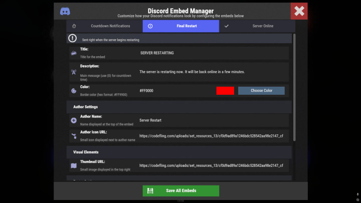 Rust AutoRestart UI All Products