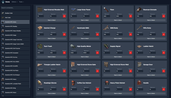 Rust 100x Loot Table Config (Better Loot V4 Compatible) All Products
