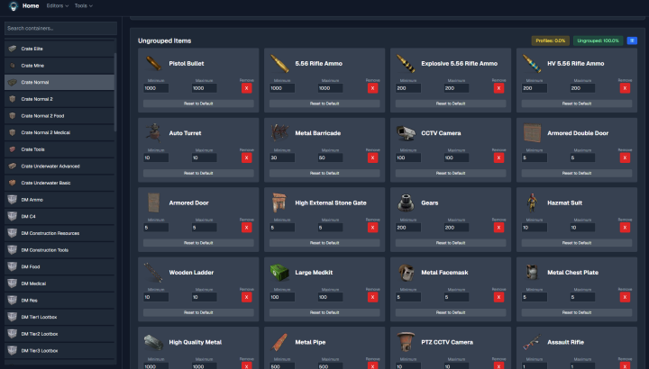 Rust 100x Loot Table Config (Better Loot V4 Compatible) All Products