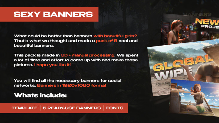 SEXY BANNERS / PSD 7 Rust SEXY BANNERS / PSD Prefabs