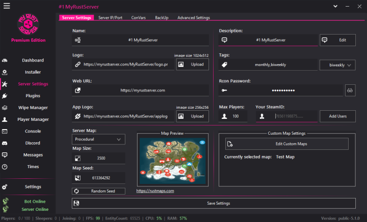 Rust MyRustServer 5.1.0 All Products