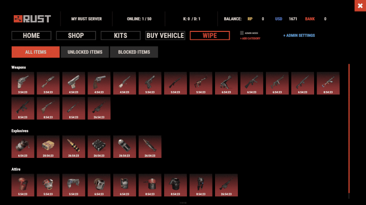 Wipe Block 7 Rust Wipeblock Prefabs