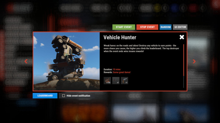 MultiEvents (Pack 1) - Plugin sold separately. Bundle available. 2 Rust MultiEvents (Pack 1) - Plugin sold separately. Bundle available. All Products