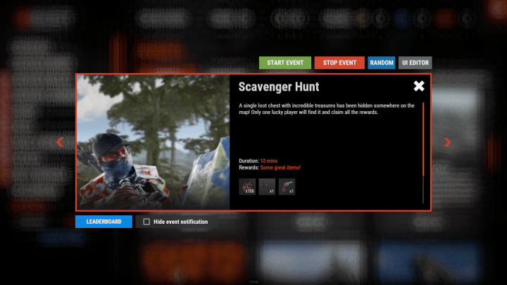 MultiEvents (Pack 2) - Plugin sold separately. Bundle available. 5 Rust MultiEvents (Pack 2) - Plugin sold separately. Bundle available. All Products
