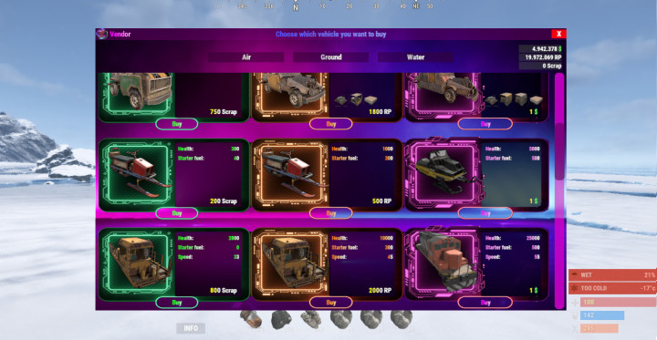 Rust Vehicle Vendor All Products