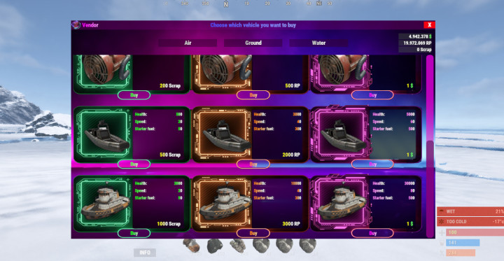 Rust Vehicle Vendor All Products