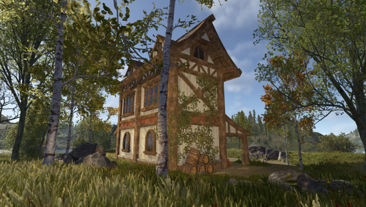 Rust Half-Timbered Home Prefabs