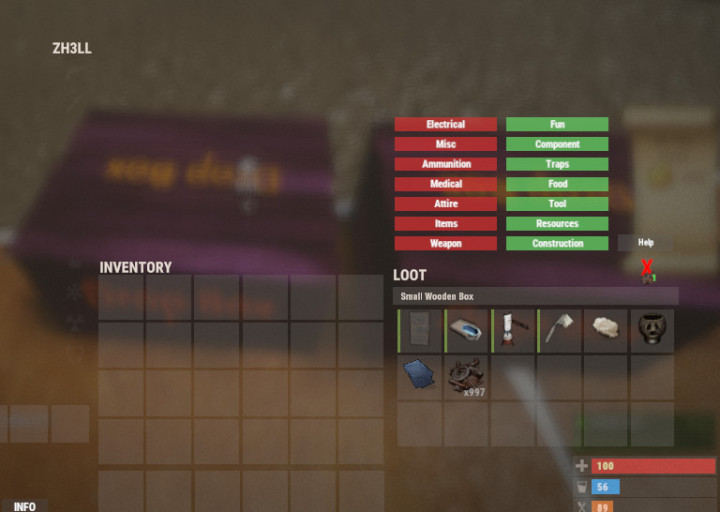 Rust Dropped Item Box Colletor All Products